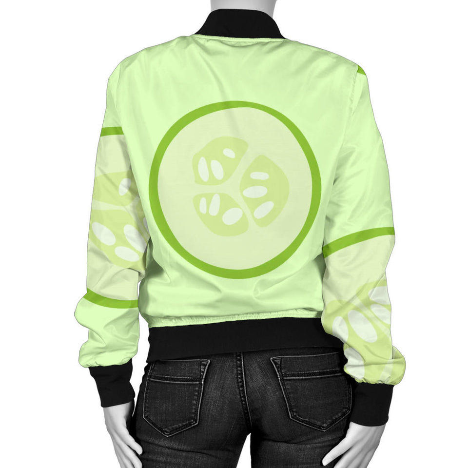 Cucumber Pattern Women'S Bomber Jacket