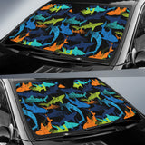 Colorful Shark Car Sun Shade