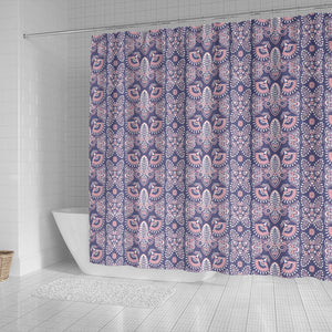Indian Batik Style Pattern Shower Curtain Fulfilled In US
