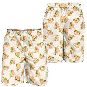 Sandwich Pattern Print Design 01 Men Shorts