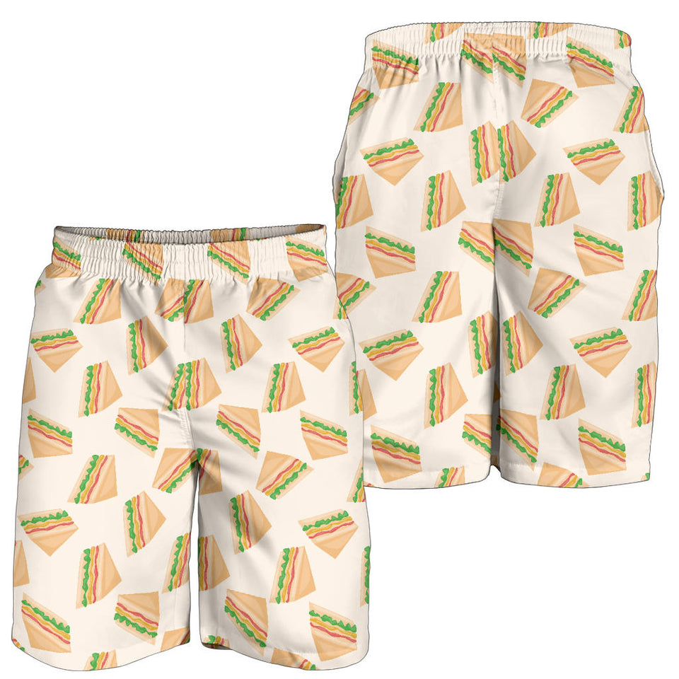 Sandwich Pattern Print Design 01 Men Shorts