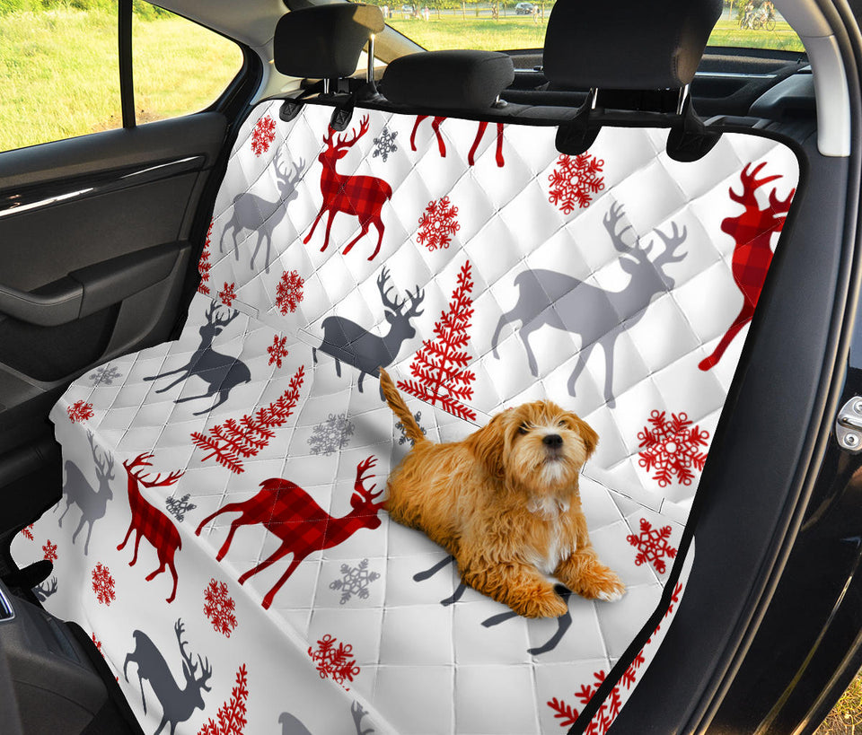Deer Tree Snowflakes Chrismas Pattern Dog Car Seat Covers