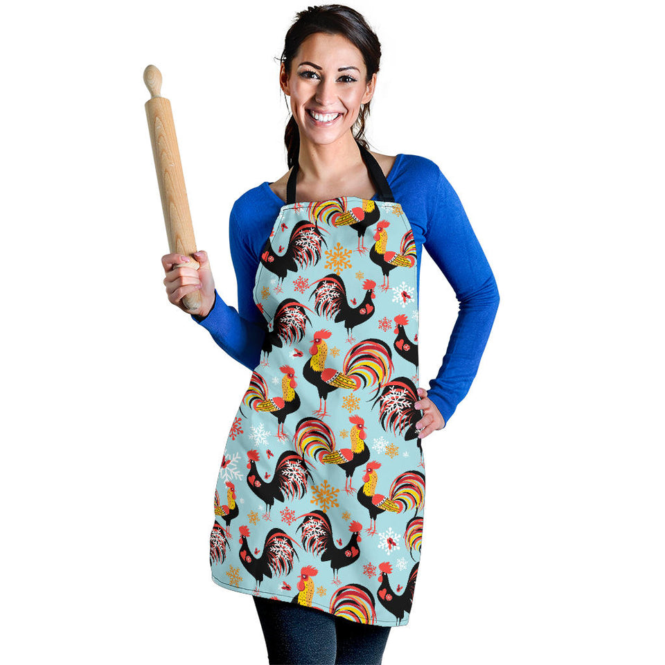 Rooster Chicken Cock Snowfalke Adjustable Apron