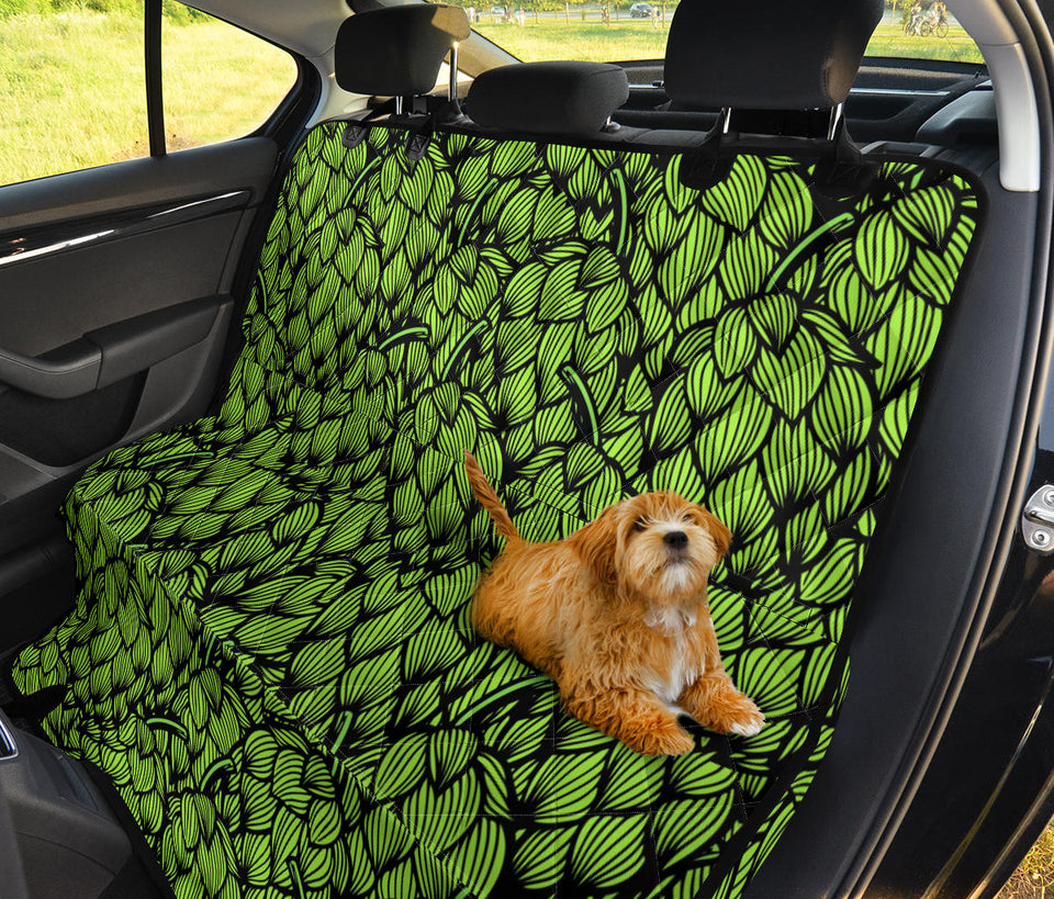 Green Hop Pattern Dog Car Seat Covers