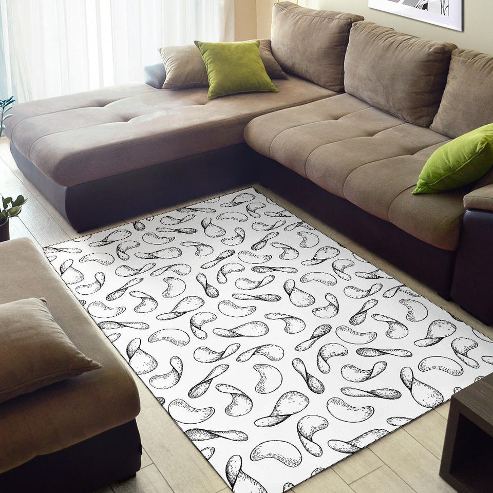 Potato Chips Pattern Print Design 04 Area Rug