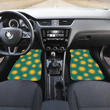Sun Green Background Front Car Mats