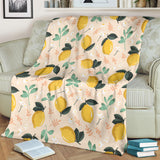 Lemon Flower Leave Pattern Premium Blanket