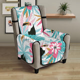 Toucan tropical flower leave pattern Chair Cover Protector