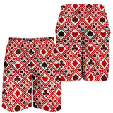 Casino Cards Suits Pattern Print Design 03 Men Shorts
