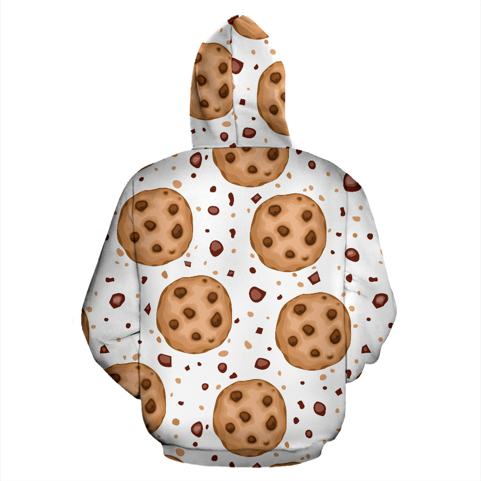Chocolate Chip Cookie Pattern Zip Up Hoodie