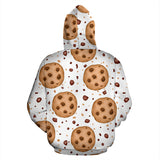 Chocolate Chip Cookie Pattern Zip Up Hoodie