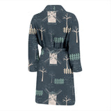 Windmill Tree Pattern Men'S Bathrobe