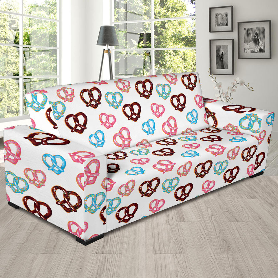 Pretzels Pattern Print Design 04  Sofa Slipcover
