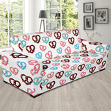 Pretzels Pattern Print Design 04  Sofa Slipcover
