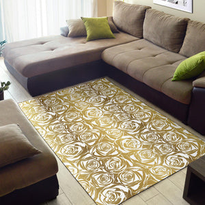 Rose Pattern Print Design 05 Area Rug
