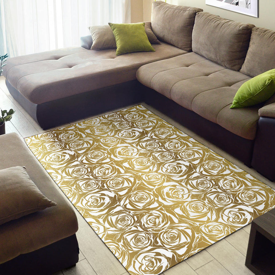 Rose Pattern Print Design 05 Area Rug