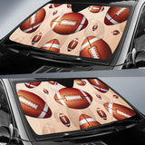 American Football Ball Design Pattern Car Sun Shade
