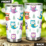 Cute Owl Pattern Tumbler