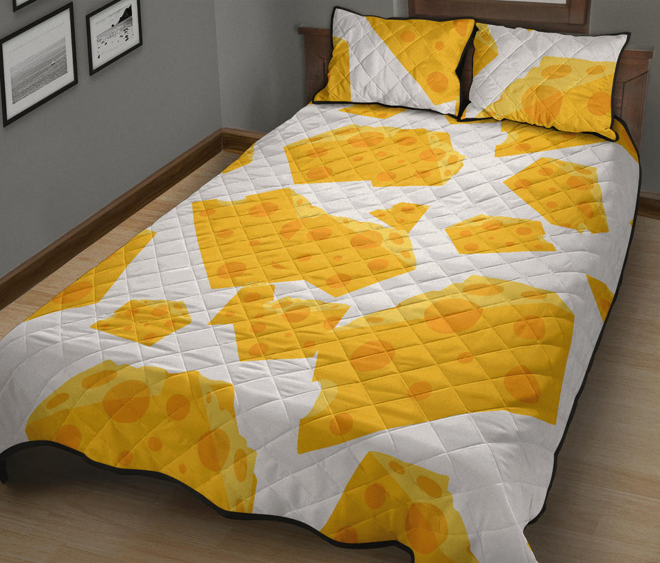 Cheese slice pattern Quilt Bed Set