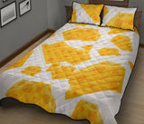 Cheese slice pattern Quilt Bed Set