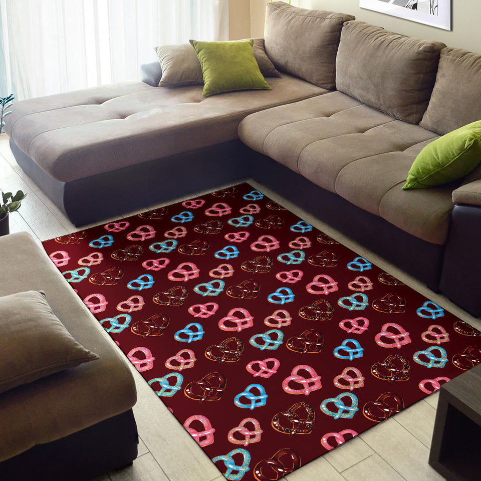 Pretzels Pattern Print Design 05 Area Rug