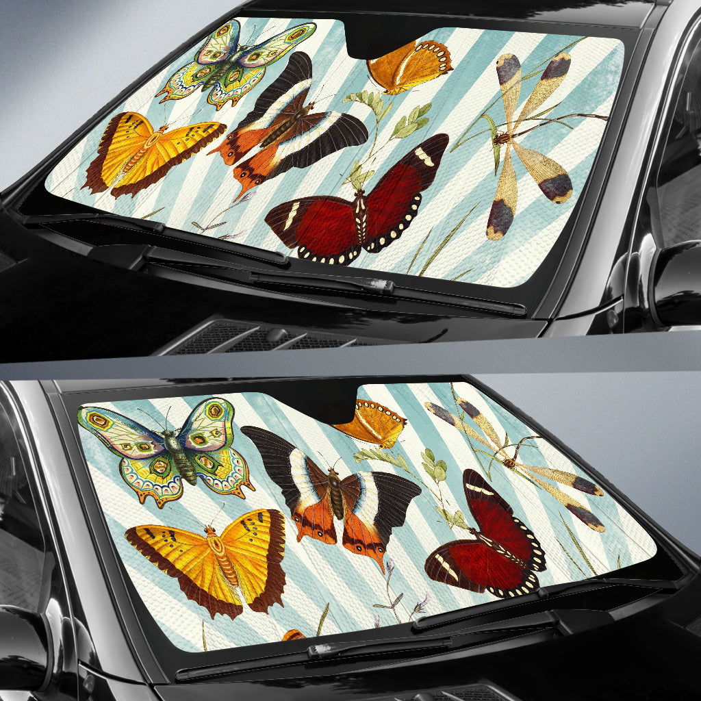 Butterfly Collage Car Sun Shade Auto Sun Shade
