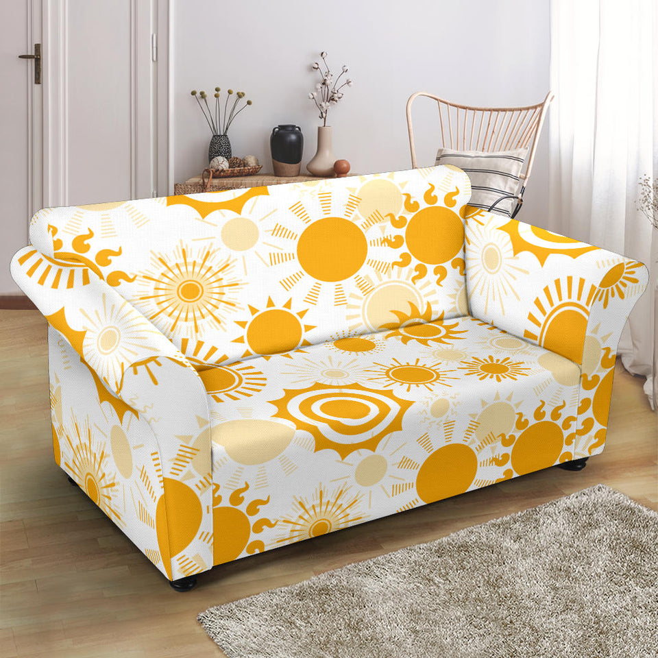 Sun Design Pattern Loveseat Couch Slipcover