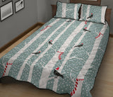 Crows christmas hat scarf Quilt Bed Set