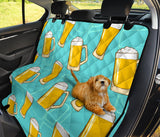 Beer Pattern Green Background Dog Car Seat Covers