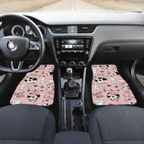 Cows Milk Product Pink Background Front And Back Car Mats
