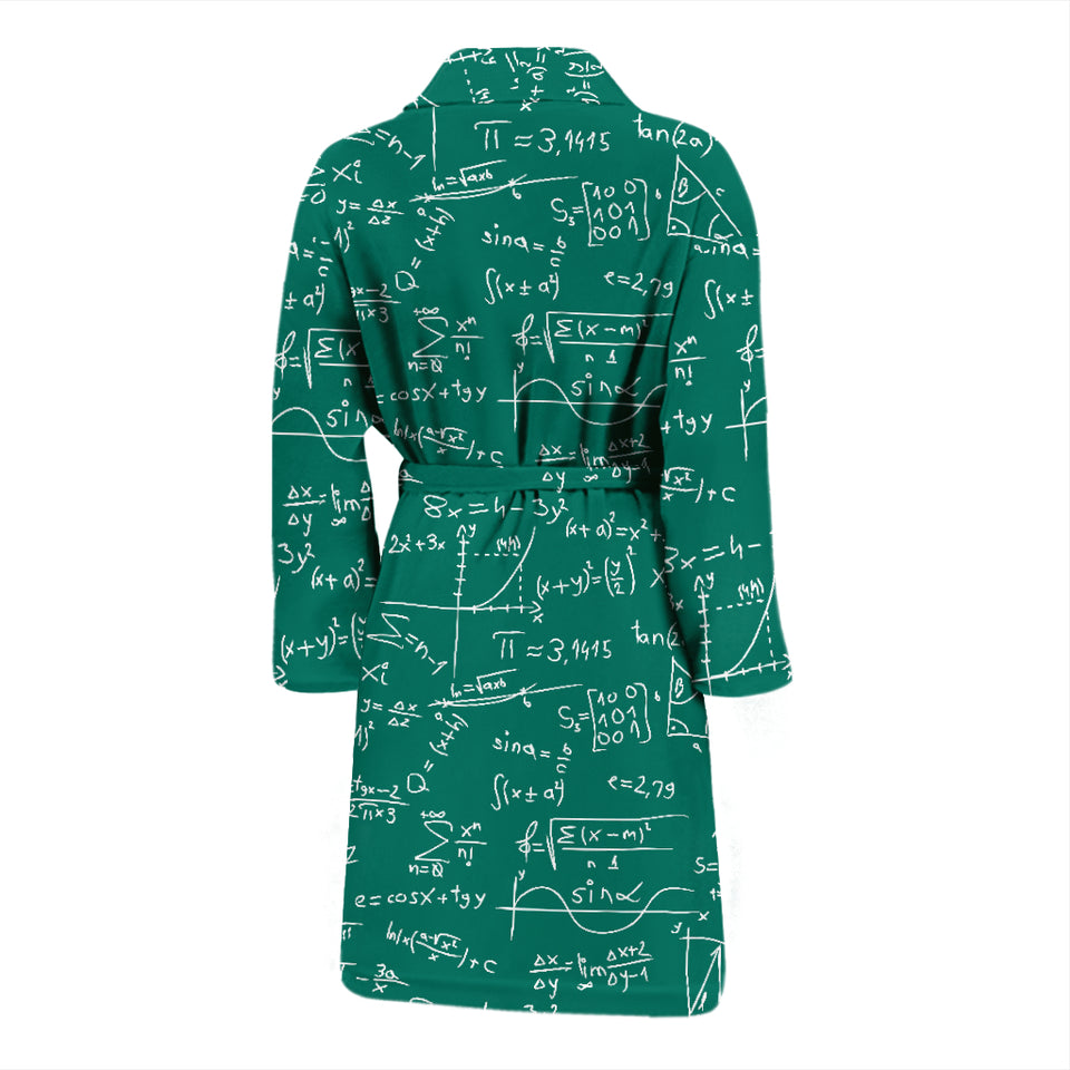 Math Pattern Print Design 01 Men's Bathrobe