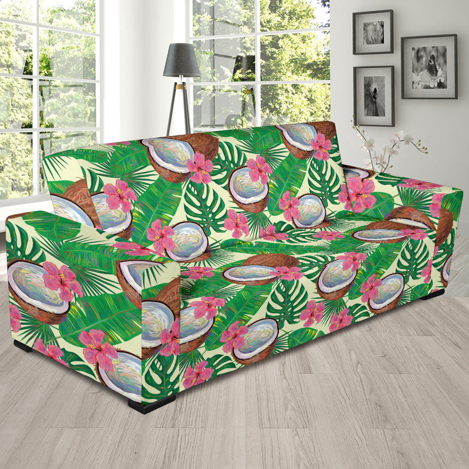 Coconut Pattern Print Design 01 Sofa Slipcover