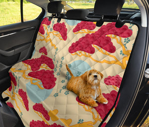 Red Bonsai Gray Sun Japanese Pattern Dog Car Seat Covers