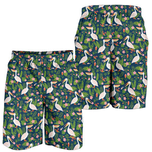 Pelican Pattern Print Design 05 Men Shorts
