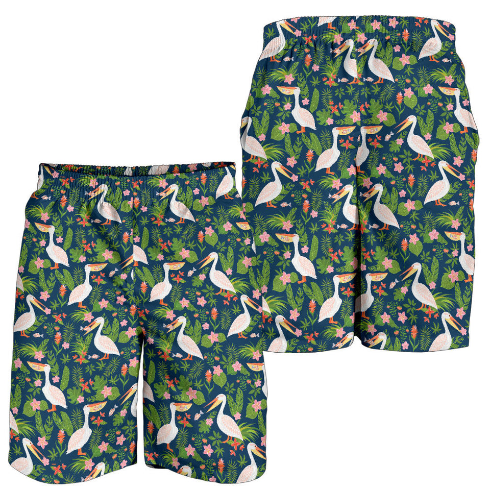 Pelican Pattern Print Design 05 Men Shorts