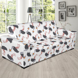 Ostrich Pattern Print Design 02 Sofa Slipcover