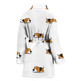 Cute Beagle Dog Sleeping Pattern Women'S Bathrobe