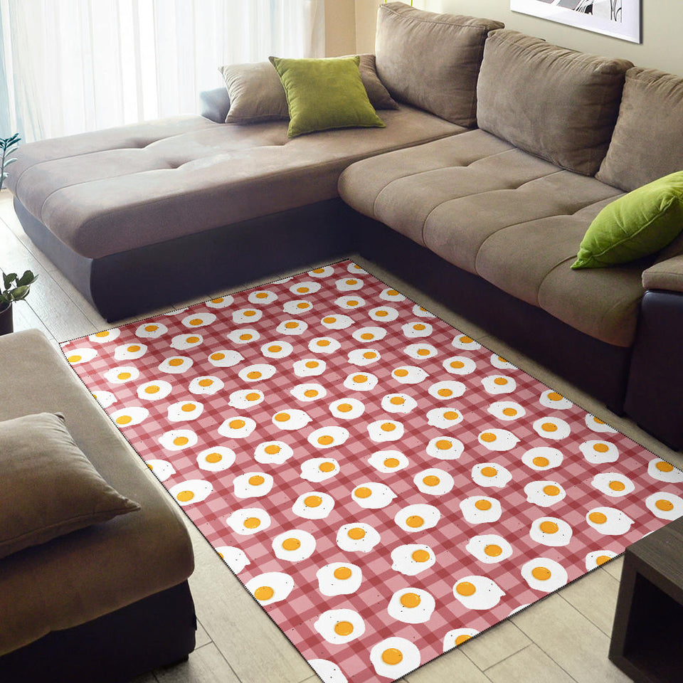 Fried Eggs Pattern Print Design 03 Area Rug