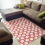 Fried Eggs Pattern Print Design 03 Area Rug
