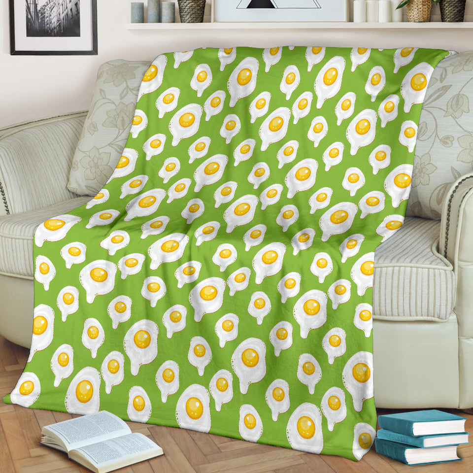 Fried Eggs Pattern Print Design 01 Premium Blanket