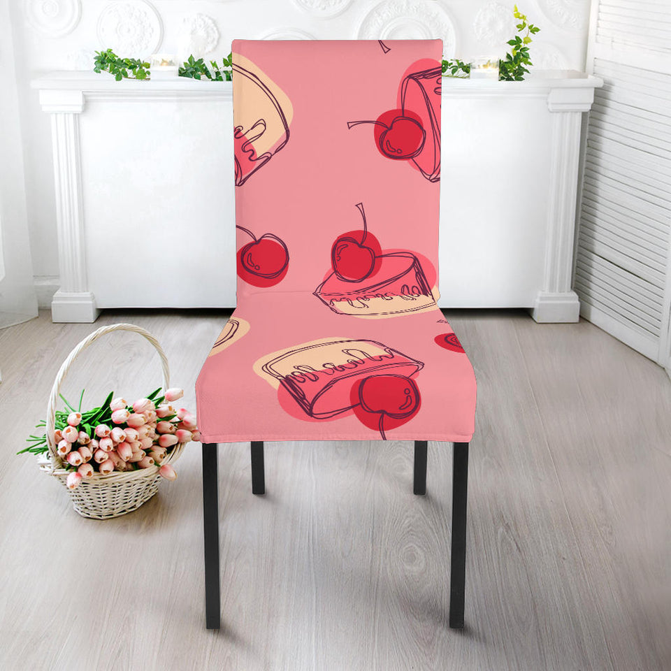 Cake Cherry Pattern Dining Chair Slipcover