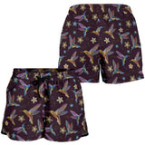Hummingbird Pattern Print Design 04 Women Shorts