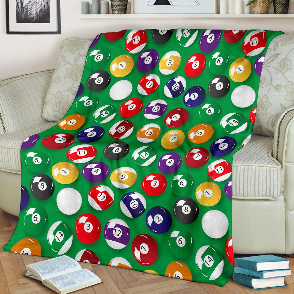 Billiard Ball Pattern Print Design 02 Premium Blanket