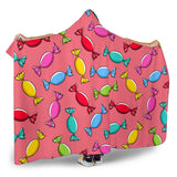 Colorful Wrapped Candy Pattern Hooded Blanket