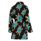 Sea Turtle Blue Stone Pattern Women'S Bathrobe