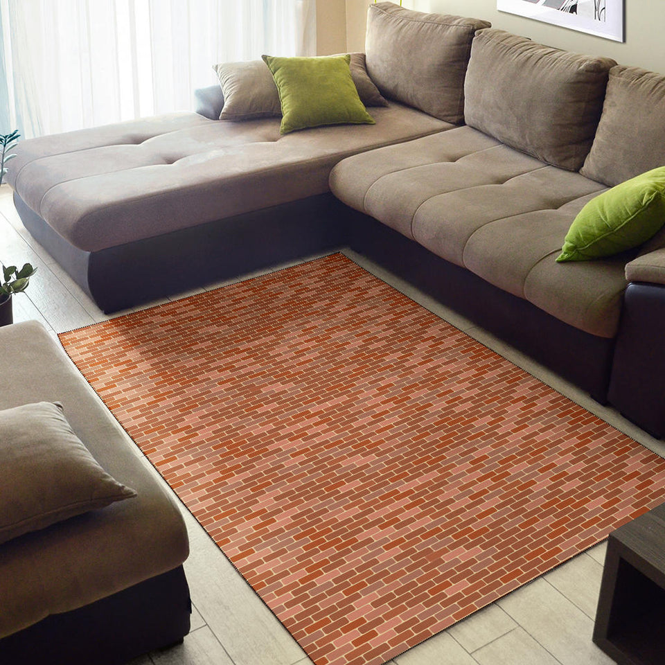 Brick Printed Pattern Print Design 02 Area Rug