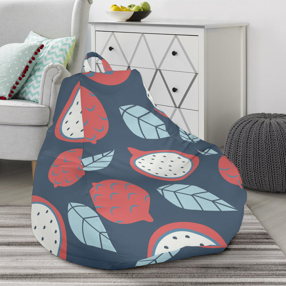 Dragon Fruits Dark Blue Background Bean Bag Cover
