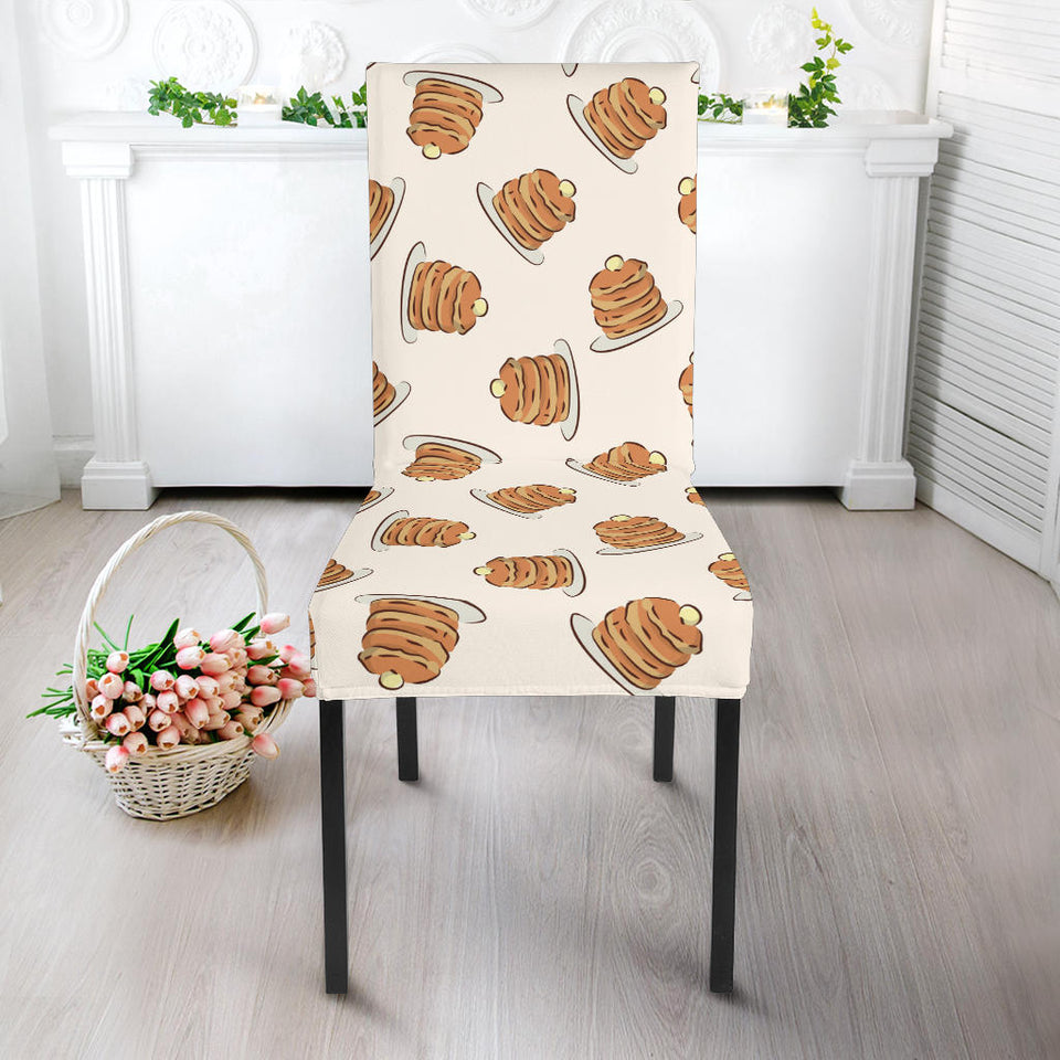 Pancake Pattern Print Design 01 Dining Chair Slipcover