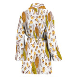 Corn Pattern Print Design 02 Women's Bathrobe