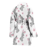 Watercolor Cute Rabbit Pattern Women'S Bathrobe